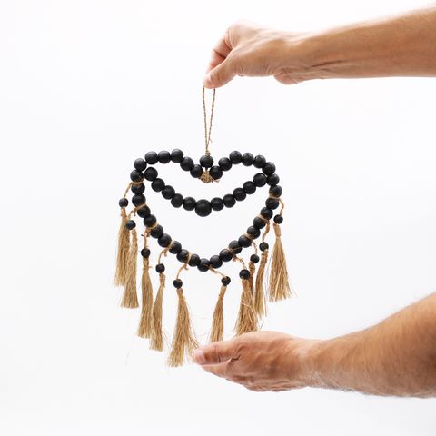 Small Bead Heart Mobil 27x20cm - WhealySimple Home