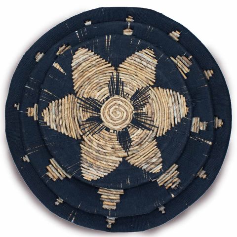 Set of Three Seagrass Bowls Wall Art - Black - WhealySimple Home