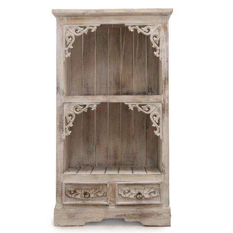Albasia Bathroom Cabinet - Whitewash - WhealySimple Home