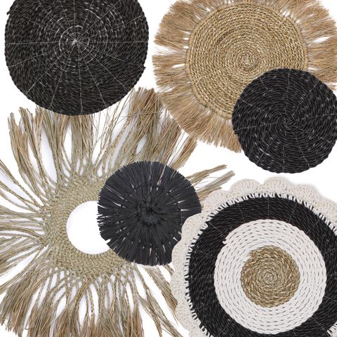 Set of Six Natural Wall Art - Abu-Abu Collection - WhealySimple Home
