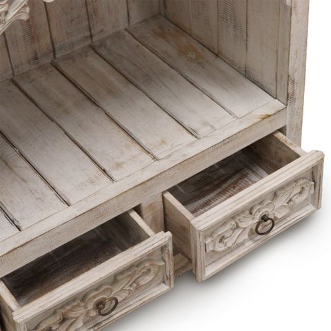 Albasia Bathroom Cabinet - Whitewash - WhealySimple Home