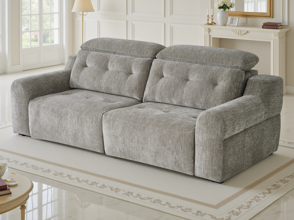 Harrison Electric Sofa Grey - furniture product photograph 4