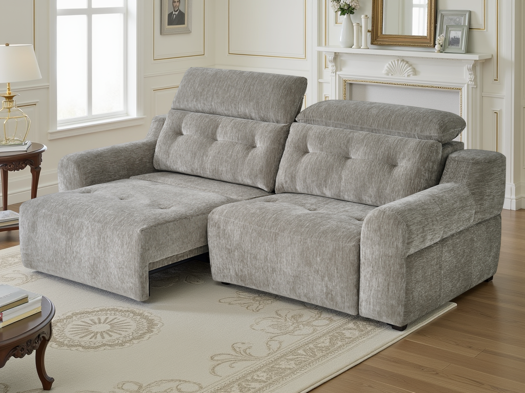 Harrison Electric Sofa Grey - furniture product photograph 3