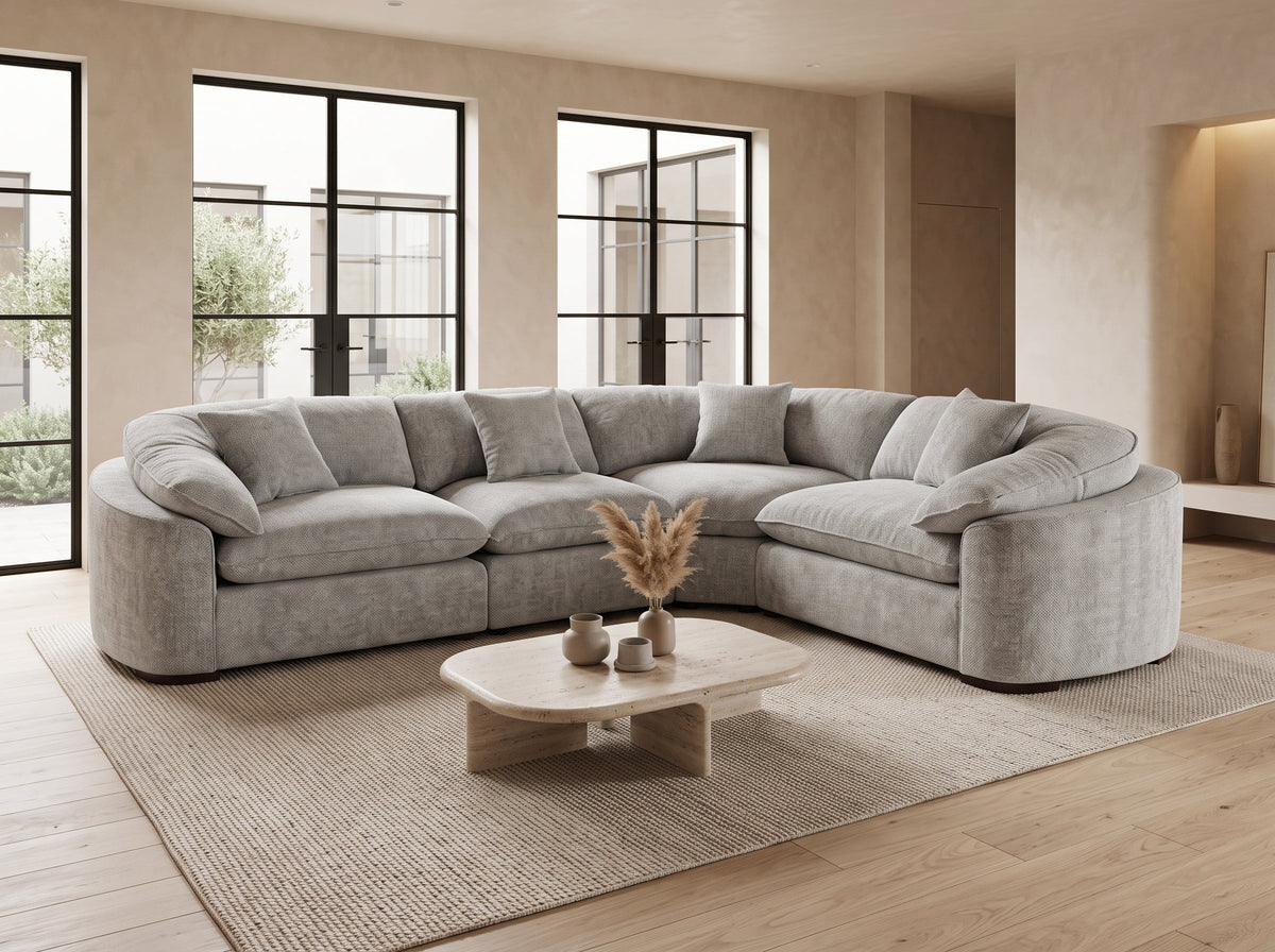 Helena Sofa Grey Large Corner - furniture product photograph 2