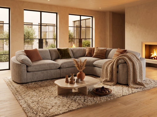 Helena Sofa Grey Large Corner - furniture product photograph 1