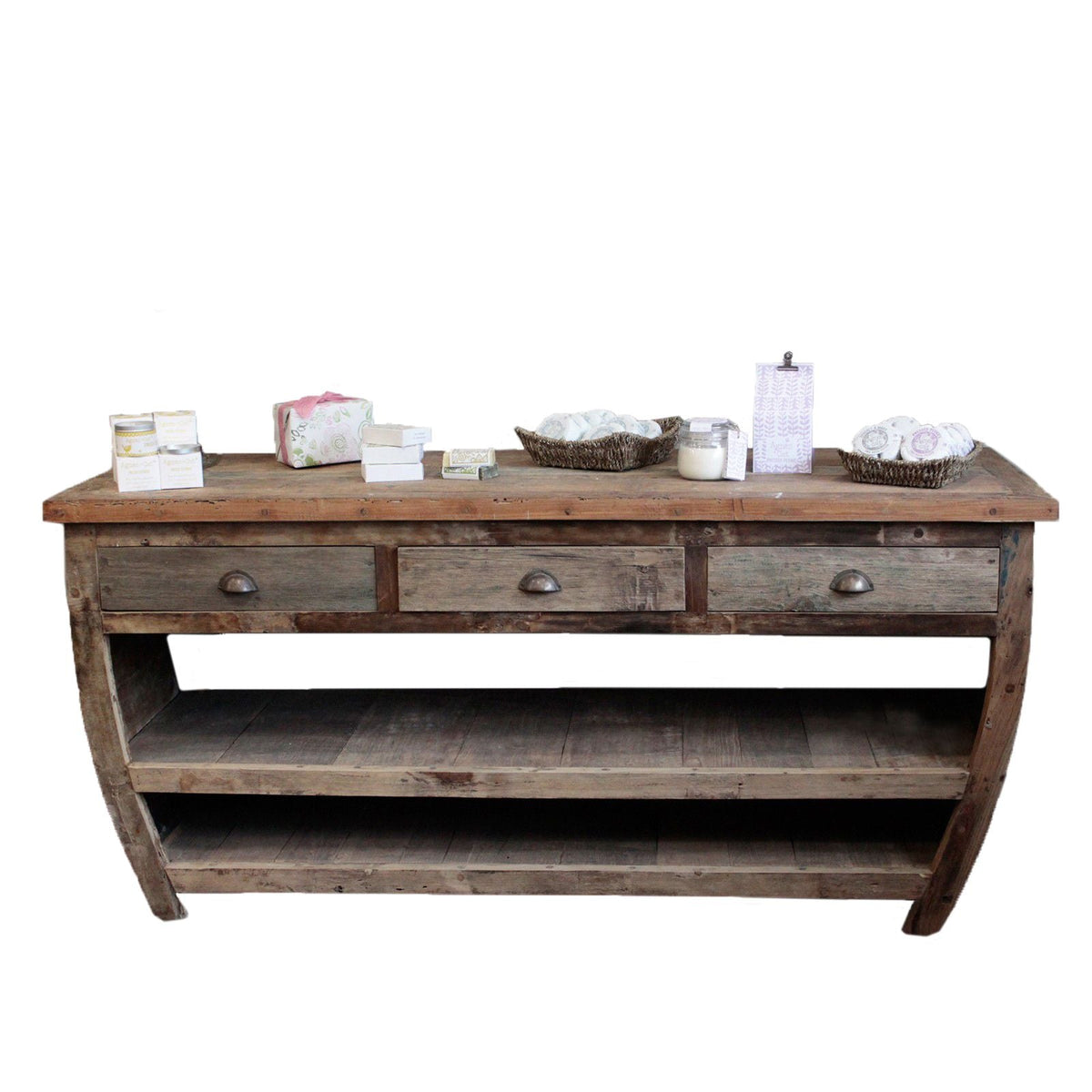 Recycled Teak Wood Centerpiece Table 180x60x80cm - WhealySimple Home