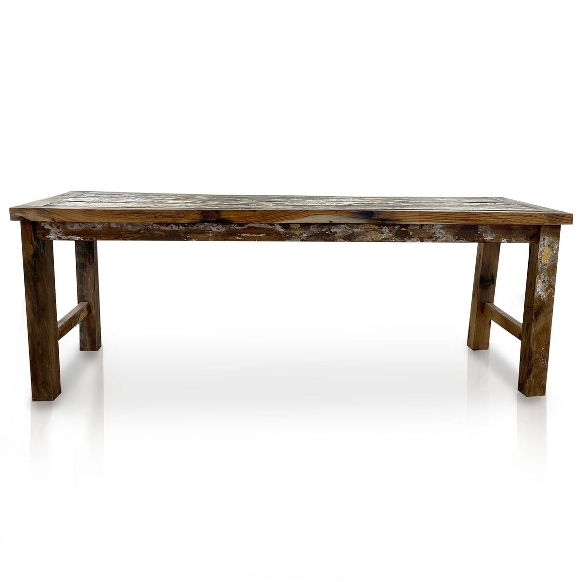 Recycled Teak Wood Dining Table 220×80x80cm - WhealySimple Home