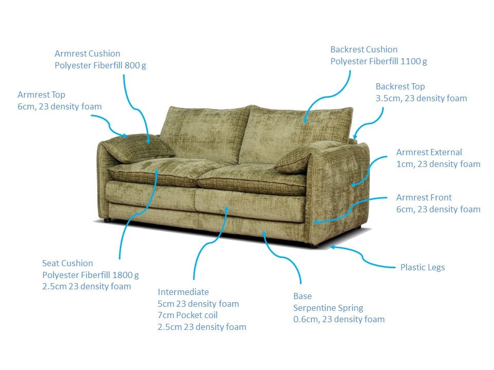 Solaya beige chenille armchair - product image 3