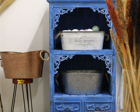 Albasia Bathroom Cabinet - Bluewash - WhealySimple Home
