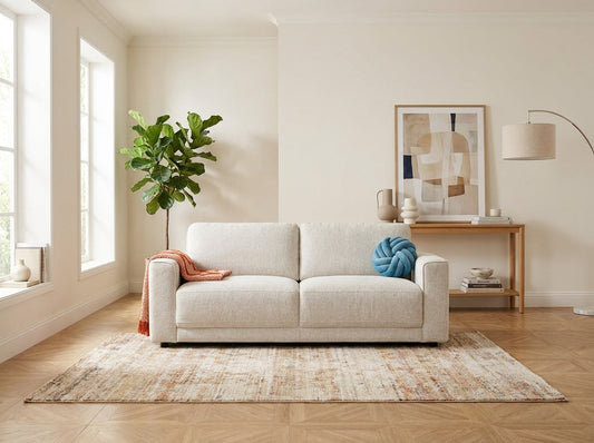 Marlow Sofa Beige 3 Seater - furniture product photograph 1